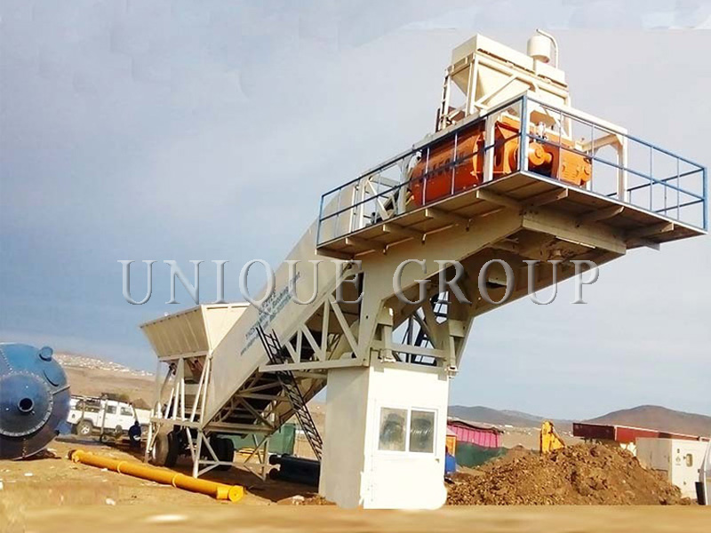 YHZS35 Mobile Concrete Batch Plant in Philippines